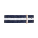 Dây đồng hồ daniel wellington classic glasgow - mặt 18mm - dây dù - khóa vàng