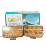 Đèn Led trợ sáng ô tô 8 bóng vuông - Vàng có bi cầu