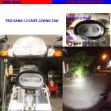 Đèn trợ sáng l2 - đèn phượt 2 tim lớn gắn xe máy - tặng công tắc, dây điện