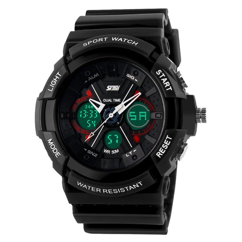 Nơi bán Đồng hồ báo thức chống thấm nước kỹ thuật số Date Mens Sport Wrist Watch Black