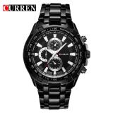 Đồng hồ cao cấp Curren 8023 dây đen mặt đen
