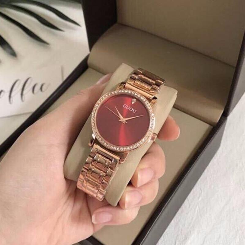 Nơi bán Đồng hồ dành cho nữ GUOU số đính đá mặt trơn thời trang G31-41