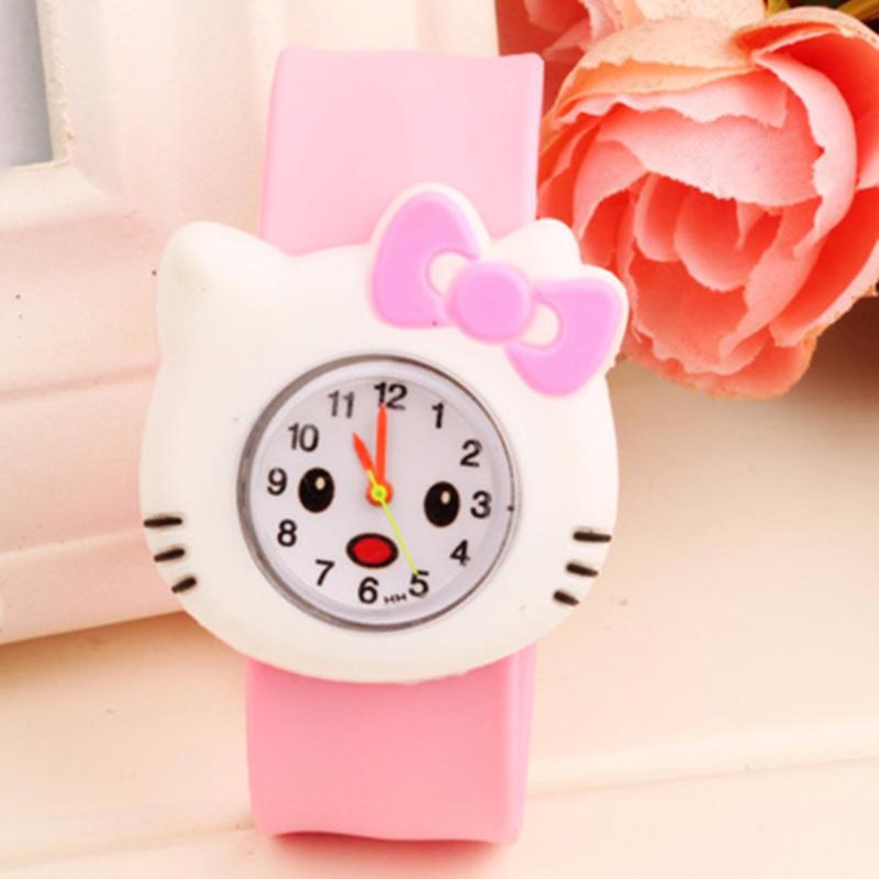 Nơi bán Đồng hồ đeo tay cho bé gái, hình mèo Kitty, phong cách thời trang Hàn Quốc