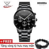 Đồng hồ nam Nibosi 1007 chạy full 6 kim dây thép đặc không gỉ