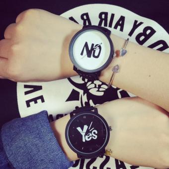 Đồng hồ Đôi đeo tay Da YES - NO cá tính Unisex  