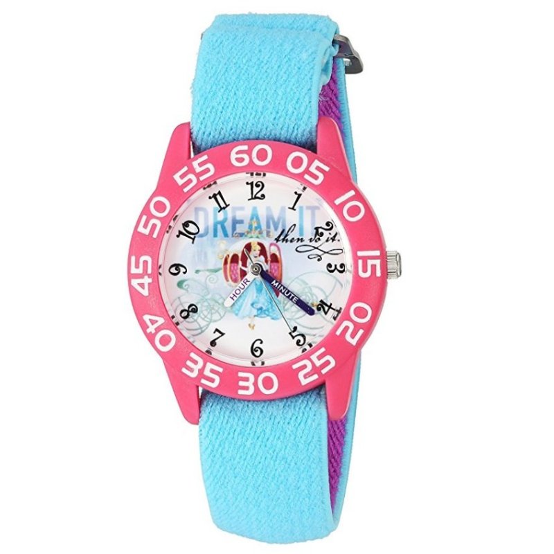 Đồng Hồ Kháng Nước Bé Gái Disney Girl's Cinderella Quartz Plastic And Nylon Automatic Watch (Mỹ) bán chạy