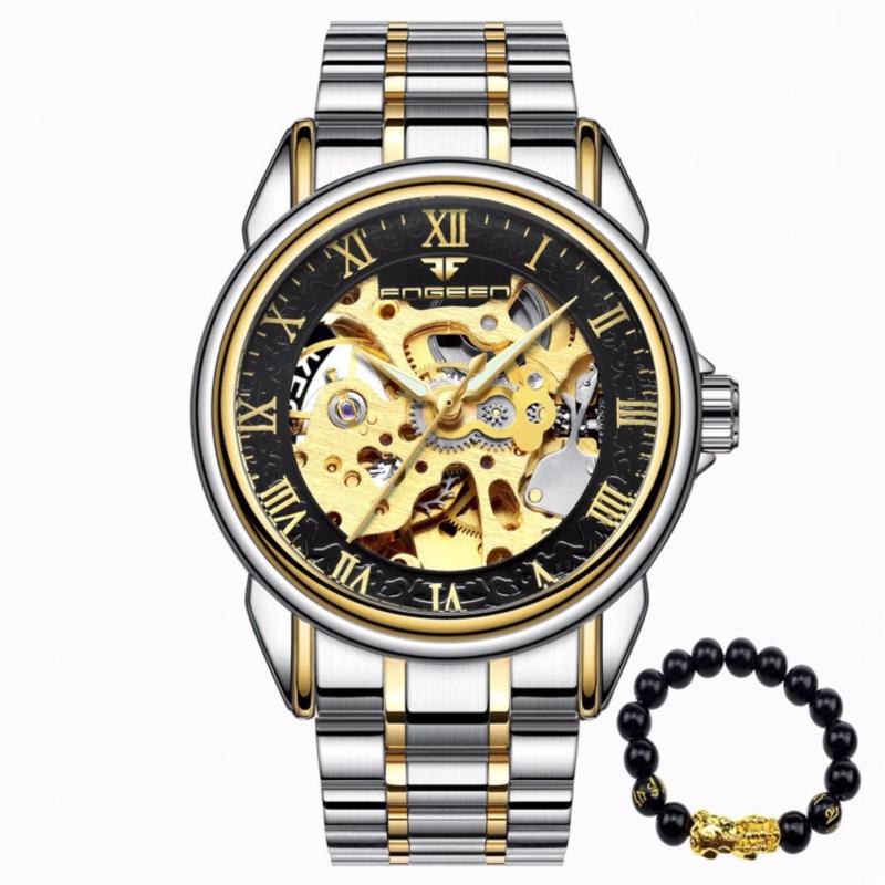 Nơi bán ĐỒNG HỒ NAM AUTOMATIC FNGEEN JAPAN MÁY CƠ DÂY THÉP KHÔNG GỈ CAO CẤP - FN02 + TẶNG KÈM VÒNG TAY TỲ HƯU PHONG THỦY