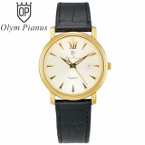 Đồng hồ nam dây da mặt kính sapphire chống xước Olym Pianus OP130-07MK-GL trắng