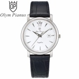 Đồng hồ nam dây da mặt kính sapphire chống xước Olym Pianus OP130-07MS-GL trắng