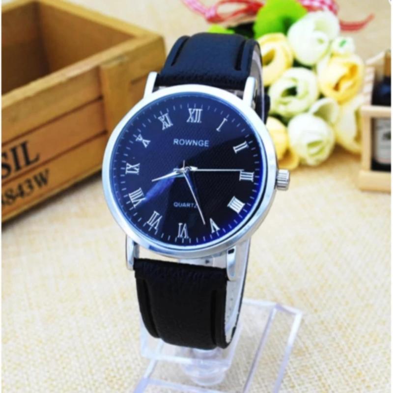 Nơi bán Đồng hồ nam dây da mềm sợi tổng hợp PG (Đen)