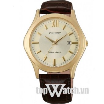 Đồng hồ nam dây da Orient FUNA9002C0 (Mặt Vàng)  