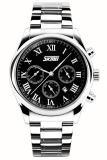 Đồng hồ nam dây inox Skmei 9078 (Mặt Đen)