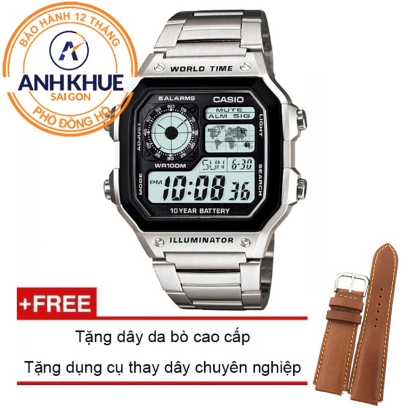 Đồng hồ nam dây nhựa Casio Anh Khuê AE-1200WH-1BVDF bán chạy