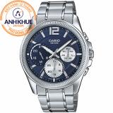 Đồng hồ nam dây kim loại casio anh khuê mtp-e305d-2avdf