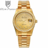 Đồng hồ nam mặt kính sapphire Olym Pianus OP89322DK vàng hạt trắng