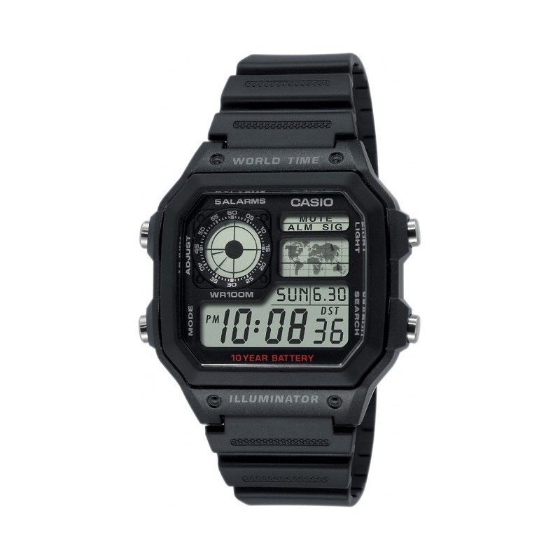 Nơi bán Đồng hồ nam dây nhựa Casio AE-1200WH-1A (Đen)