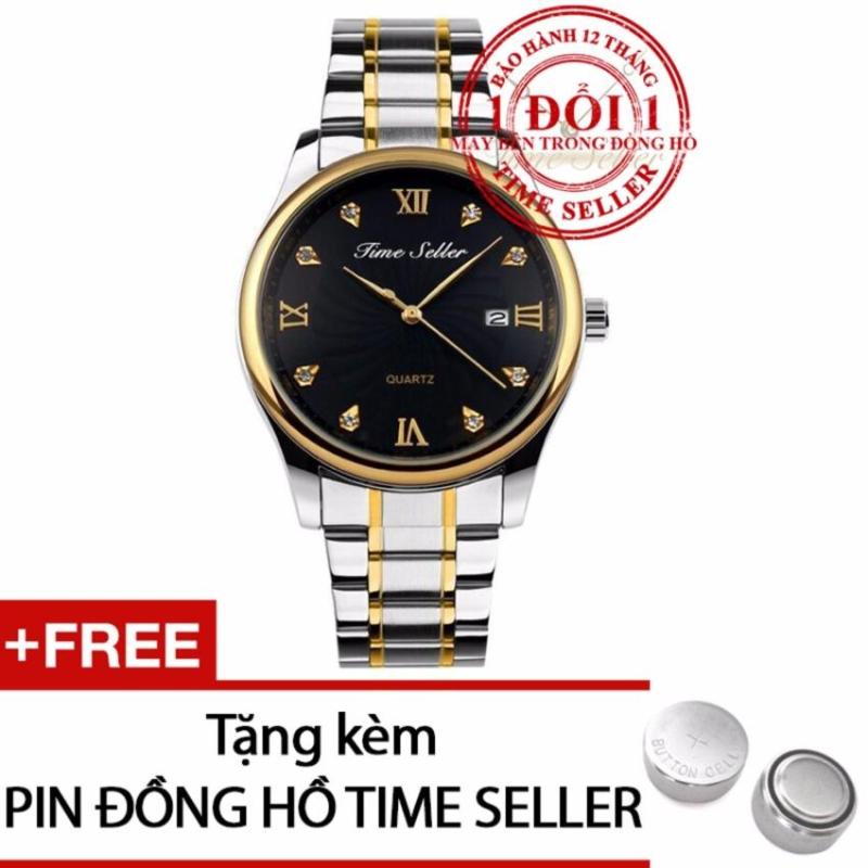 Nơi bán Đồng hồ nam dây thép Time Seller 9101 + Tặng kèm 01 Pin Time Seller