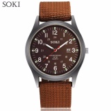 Đồng hồ nam dây vải bố soki s002-3