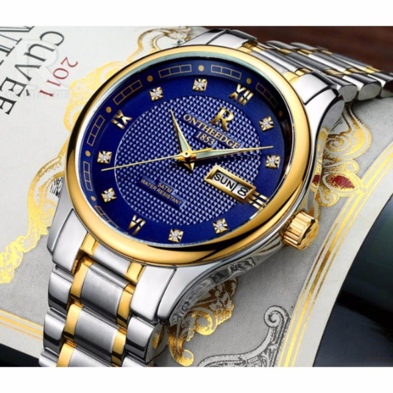 Nơi bán Đồng hồ nam Ontheedge 1853 dây inox (Xanh)