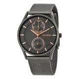 Đồng hồ nam skagen holst skw6180, màu đen , mặt đen, size 40mm, lịch kép