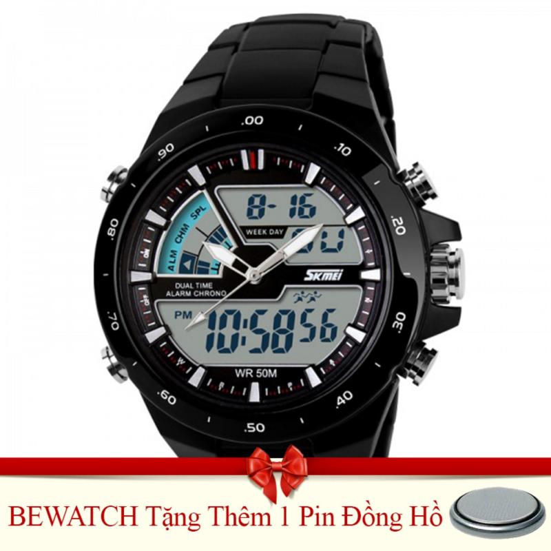 Đồng Hồ Nam Thể Thao Dây Nhựa Skmei 1016 (Đen)Tặng Kèm 01 Viên Pin bán chạy