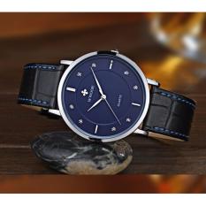 Đồng hồ nam wwoor 8011 dây da máy mỏng