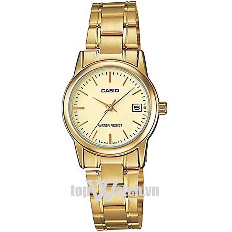Nơi bán Đồng hồ nữ dây kim loại Casio LTP-V002G-9AUDF(Mặt Vàng)