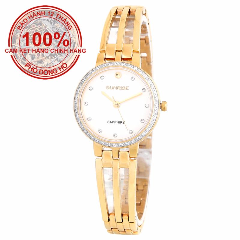 Giá bán Đồng hồ nữ dây kim loại mặt kính sapphire chống xước Sunrise SL728LS