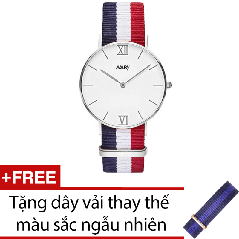 Nơi bán Đồng hồ nữ dây vải Nato NARY CH060 (FAP-B) + Tặng dây vải thay thế màu sắc ngẫu nhiên