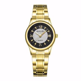 Đồng hồ nữ Halei 159 chống nước cực xinh - mặt đen  