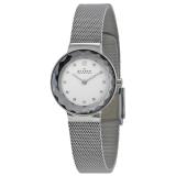 Đồng hồ nữ skagen 456sss mặt tròn dây kim loại mắt lưới size 25mm