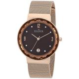 Đồng hồ nữ skagen klassik skw2068- vàng hồng, mặt nâu- 34mm