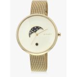 Đồng hồ nữ skagen skw2373, màu vàng , mặt đen, size 38mm, lịch ngày + tuần trăng