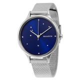 Đồng hồ nữ skagen skw2391, màu bạc, mặt xanh, size 34mm