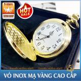 Đồng hồ quả quýt INOX vàng trơn : Thiết kế hoài cổ  - Lịch Sự - Quý Phái