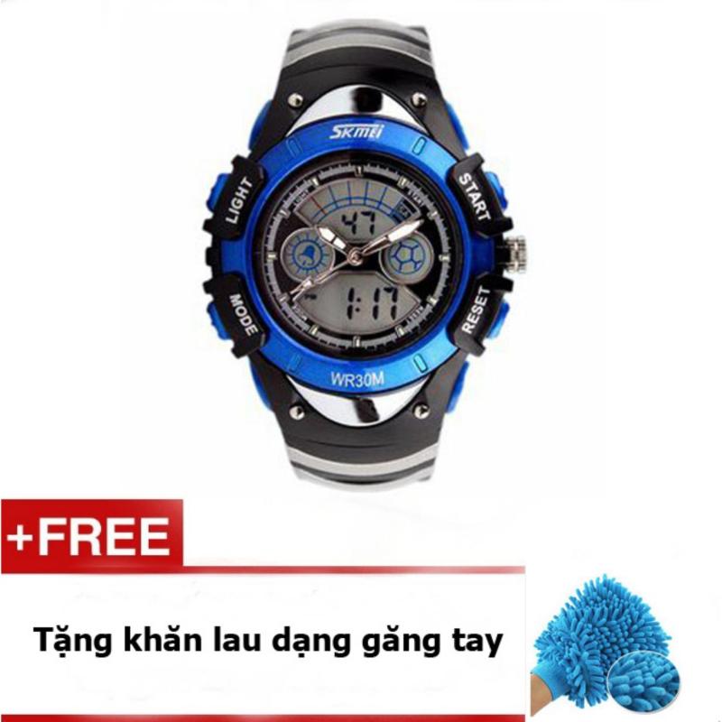 Đồng hồ trẻ em dây cao su Skmei 0998 (Xanh dương) + quà tặng bán chạy