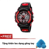 Đồng Hồ Trẻ Em Dây Cao Su Skmei 1163 (Đỏ) + quà tặng