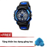 Đồng Hồ Trẻ Em Dây Cao Su Skmei 1163 (xanh) + quà tặng