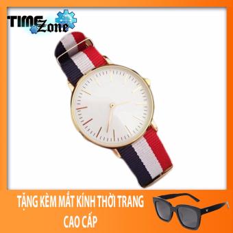 Đồng hồ Unisex dây vải cao cấp TimeZone Dream World Fashion 2018 (Hai Kim) + Tặng Kèm Mắt Kính Thời...