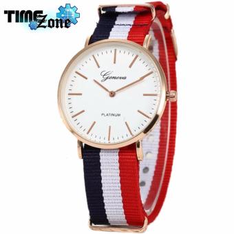 Đồng hồ Unisex dây vải cao cấp TimeZone Genava Nato Fashion Boy (Tam Sọc) + Tặng Kèm Hộp  