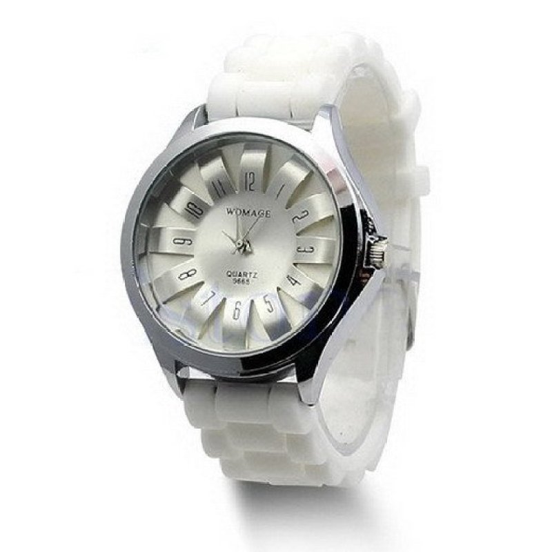 Easybuy Unisex Stylish Silicone Quartz Sport Jelly Wrist Watch
(White) - intl bán chạy