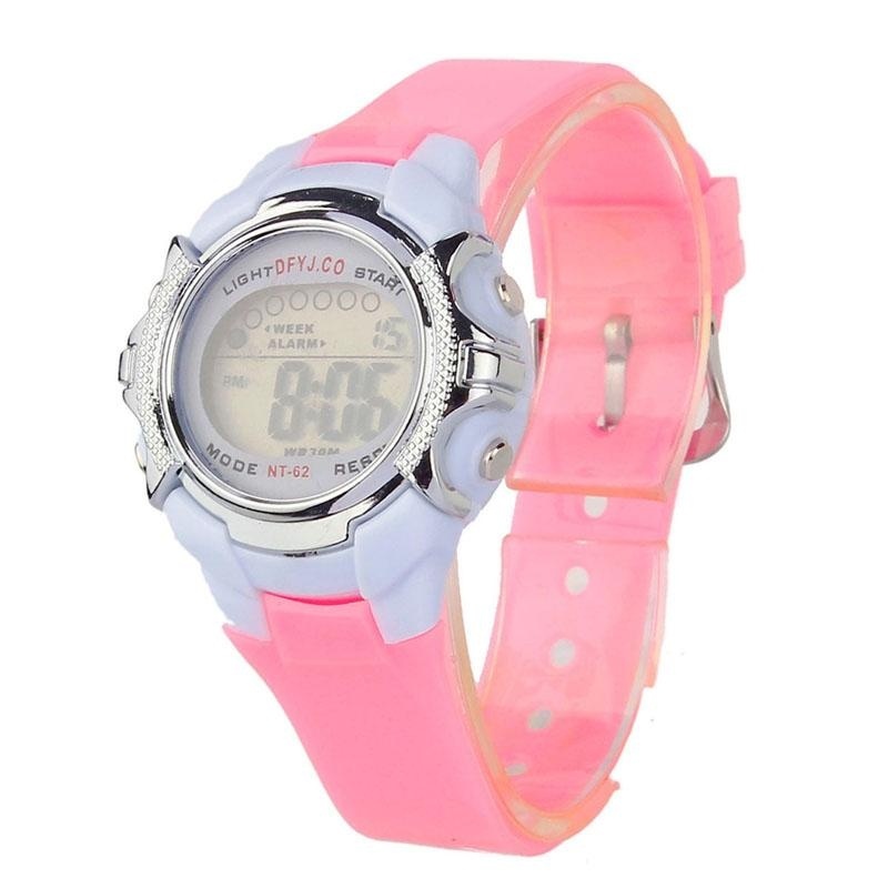 Fashion Children Digital LED Quartz Alarm Date Sports Wrist Watch PK - intl bán chạy