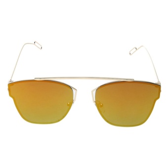 Fashion Colorful Flat Sunglasses (Rose Gold) - intl  