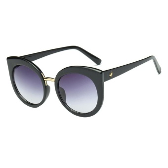 Fashion Women Female Girl Lady Cat Eye Metal Sunglasses(Grey)-one size - intl  