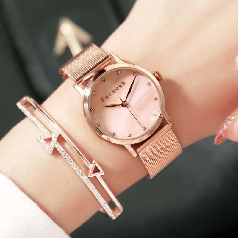 Nơi bán Fernweh exquisite high-end atmosphere Pearl Diamond Rose Gold with imported high-grade waterproof paper - intl