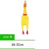 Đồ chơi con gà la hét - gà bóp kêu - đồ chơi gà điên - gà 34cm