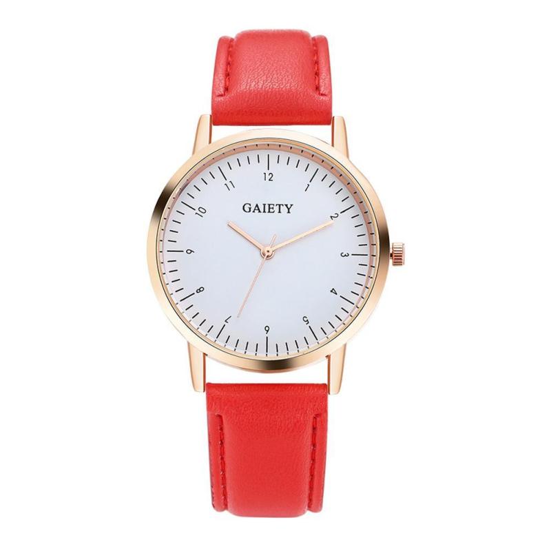 GAIETY Brand Women Sport Leather Quartz Casual Dress Watch (Red) -
intl bán chạy