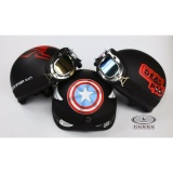 [HCM]Hàng công ty :Compo  Mũ phượt Captain American+ Kính Phi Công