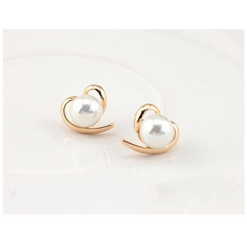 Hoa tai ngọc trai mạ vàng 14K