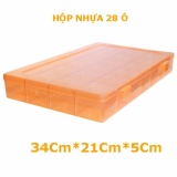 Hộp nhựa đựng linh kiện 28 ô màu cam - ATDTECH